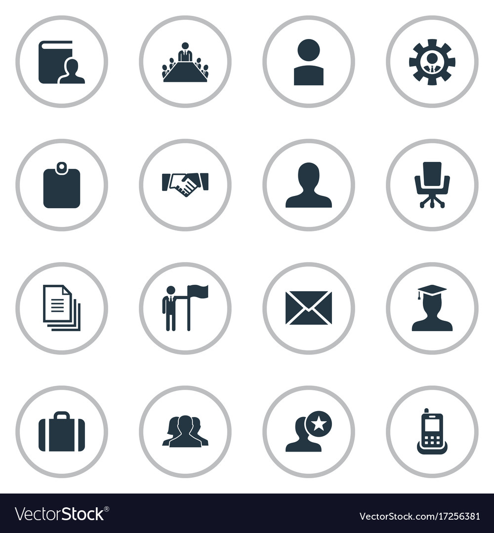 Set of simple icons element