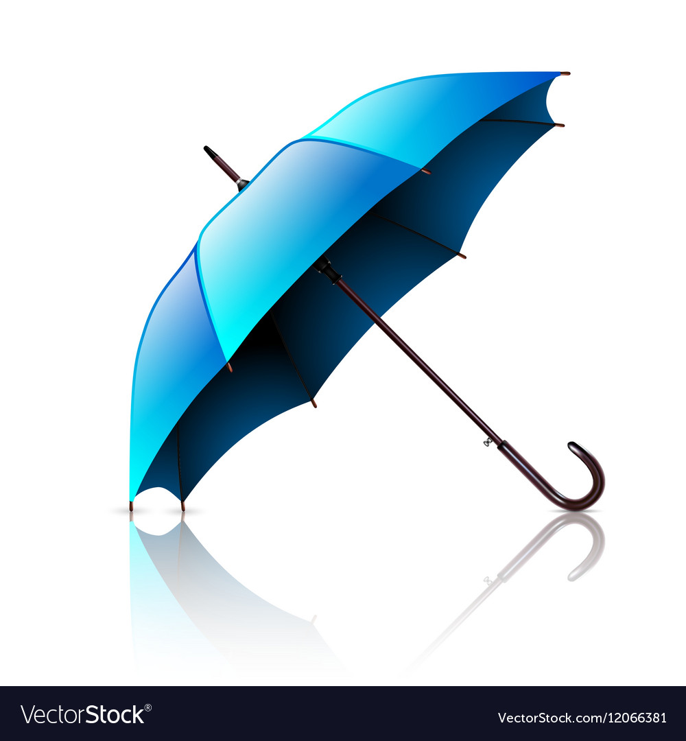 Umbrella blue Royalty Free Vector Image - VectorStock