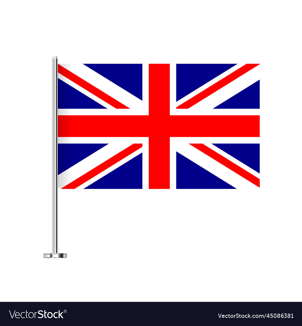 United kingdom flag with stand or uk