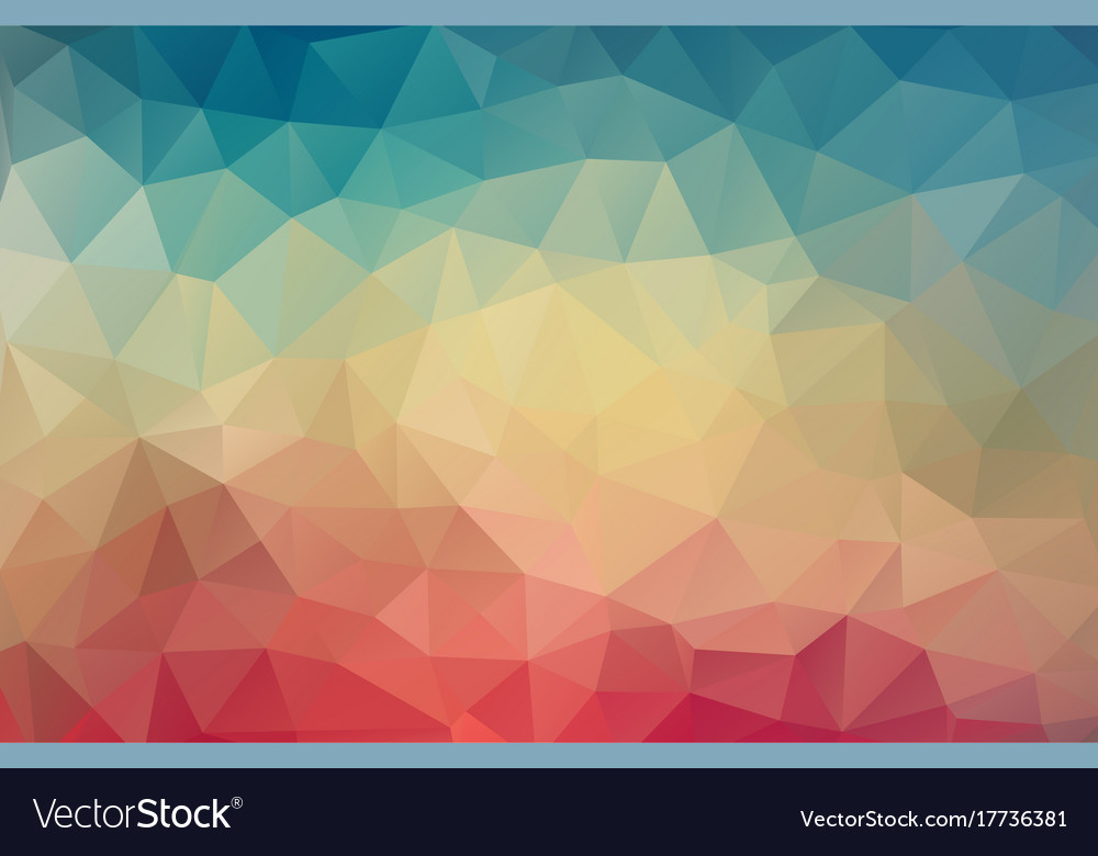 Vintage Color Geometric Triangle Wallpaper Vector Image