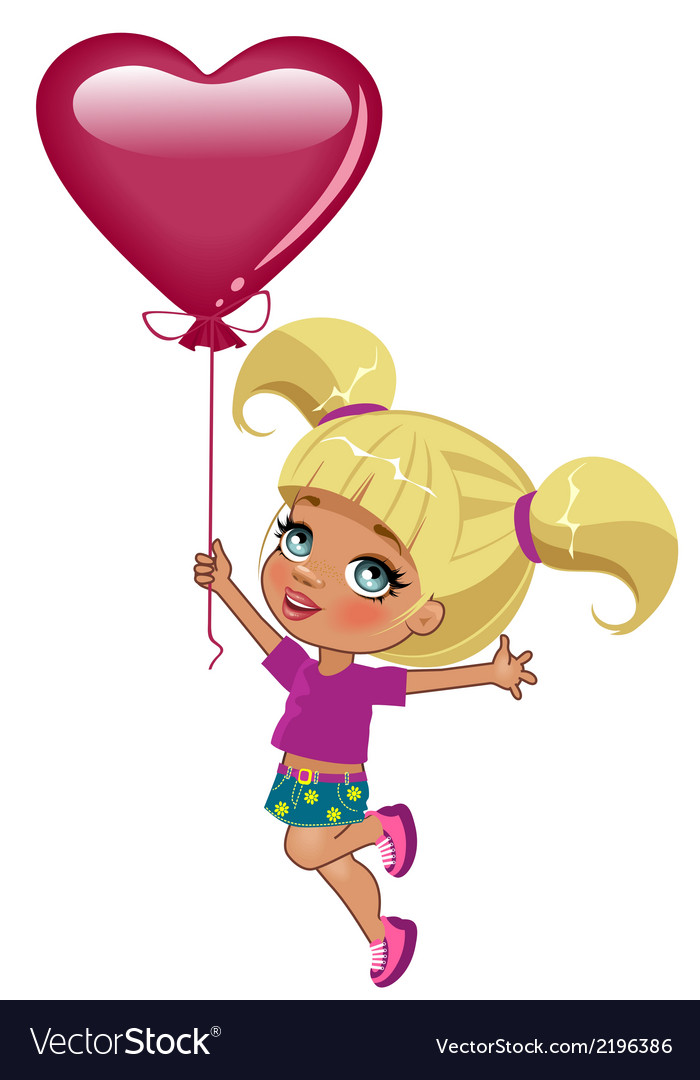 A girl with balloon