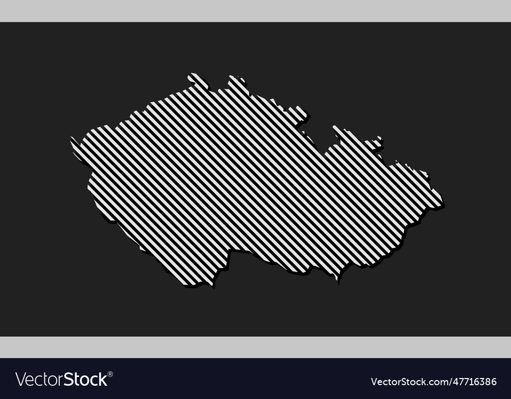 Abstract map czech parallel grey lines