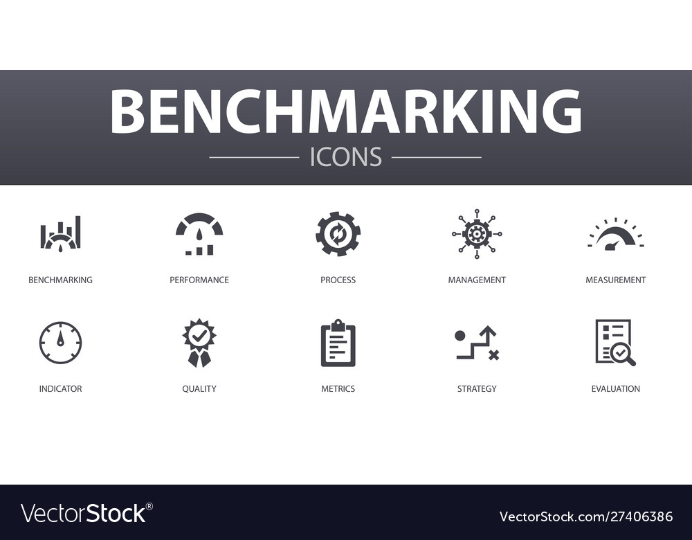 Benchmarking Icon Set - Performance & Strategy