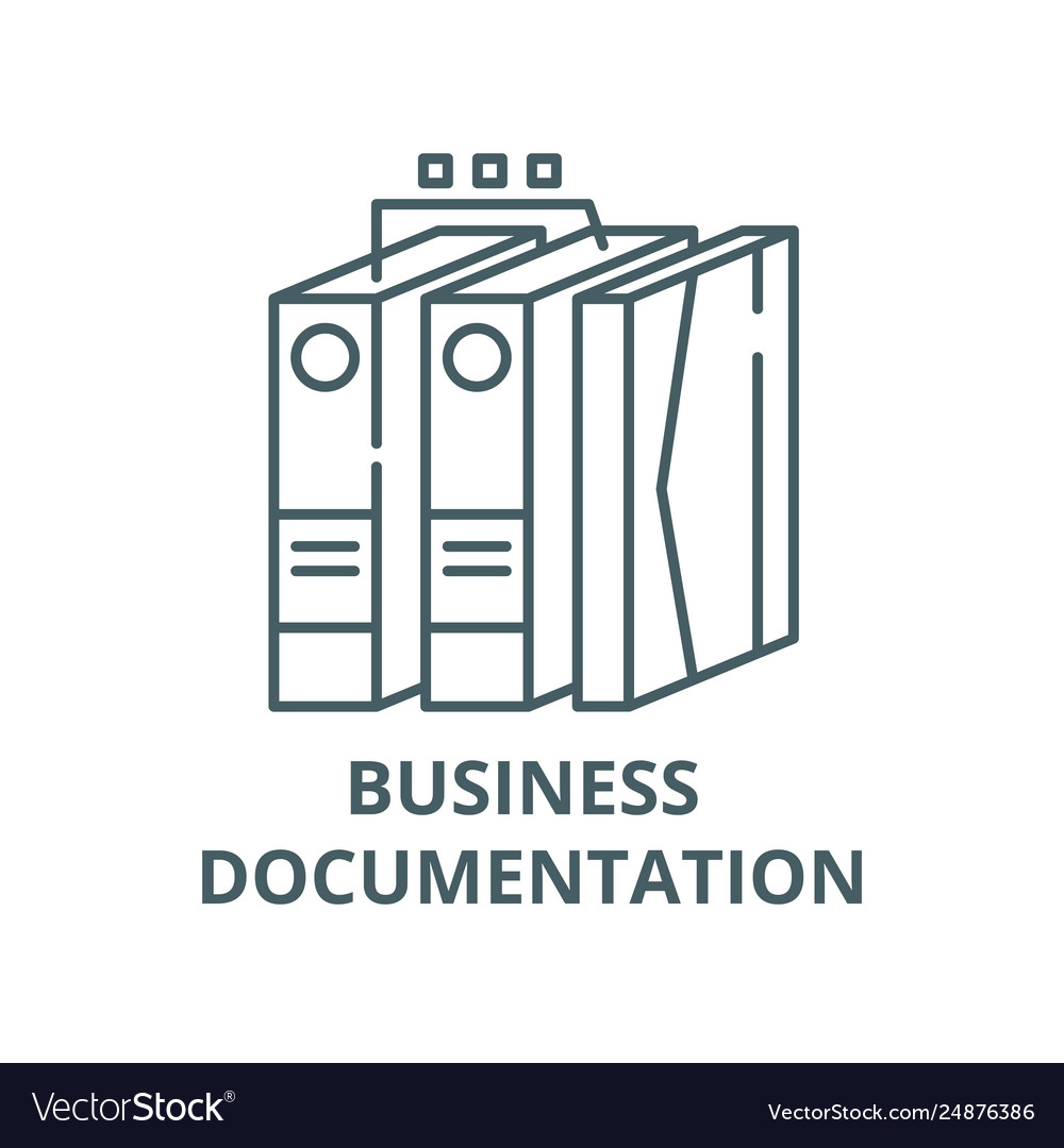 Business documentation line icon