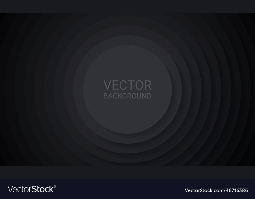 Concentric circles with shadows dark background