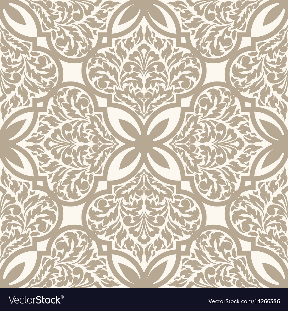 Damask seamless pattern element classical luxury Vector Image