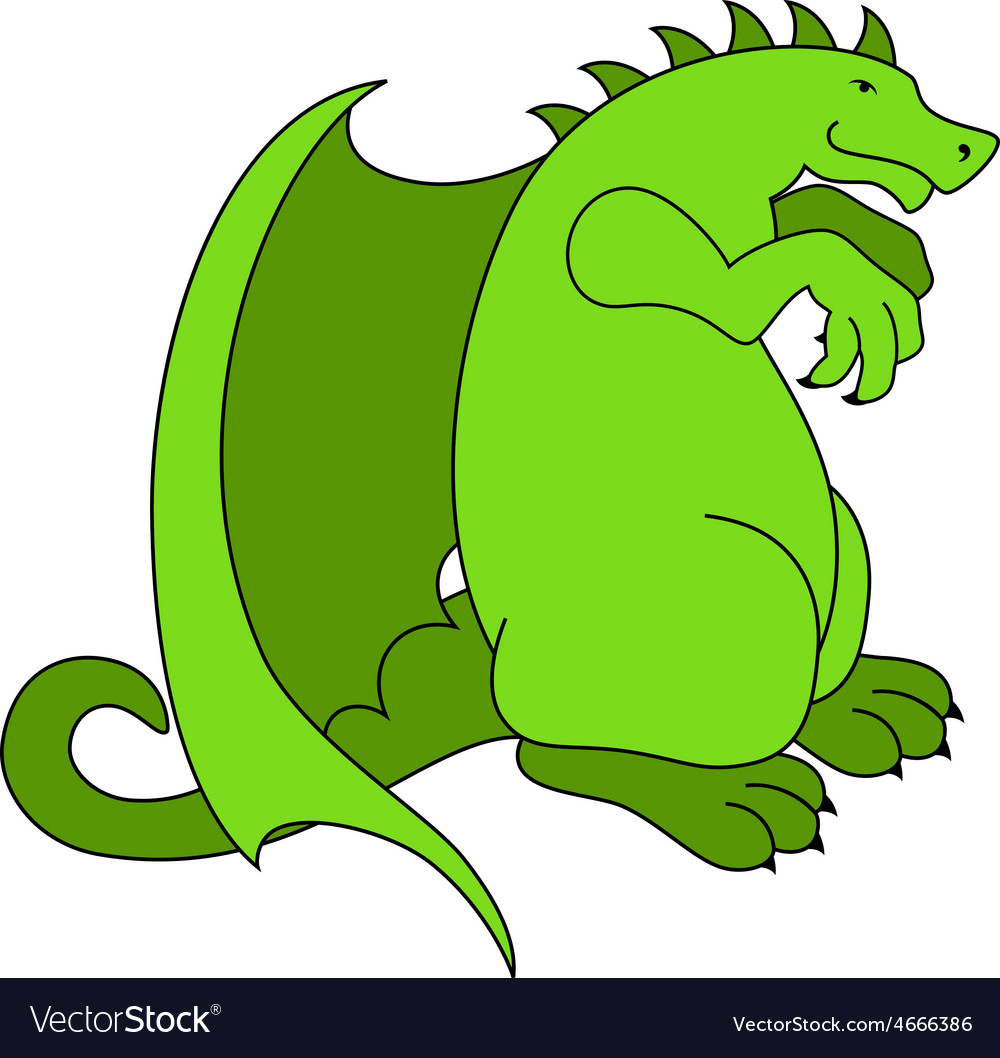 Green dragon Royalty Free Vector Image - VectorStock