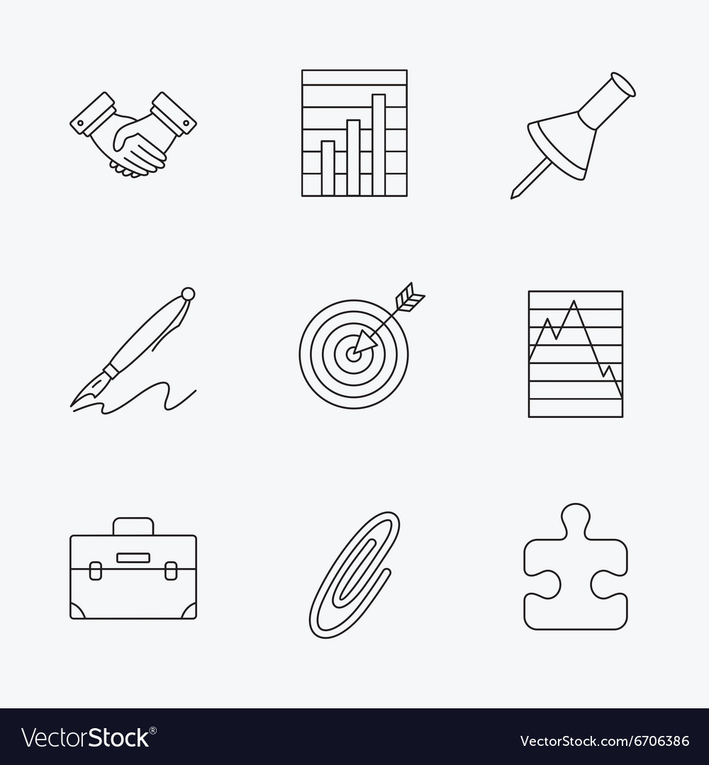 Handshake graph charts and target icons
