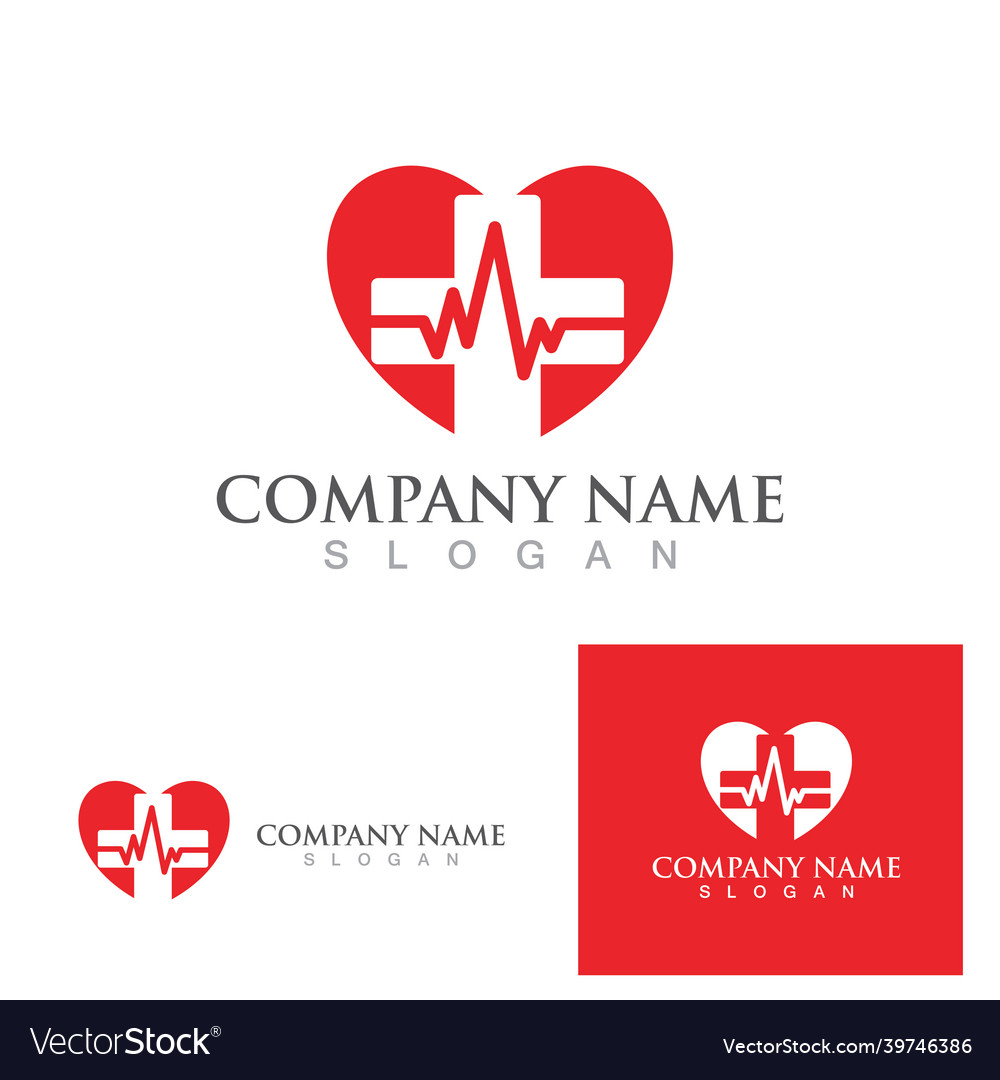 Hospital logo symbol template Royalty Free Vector Image