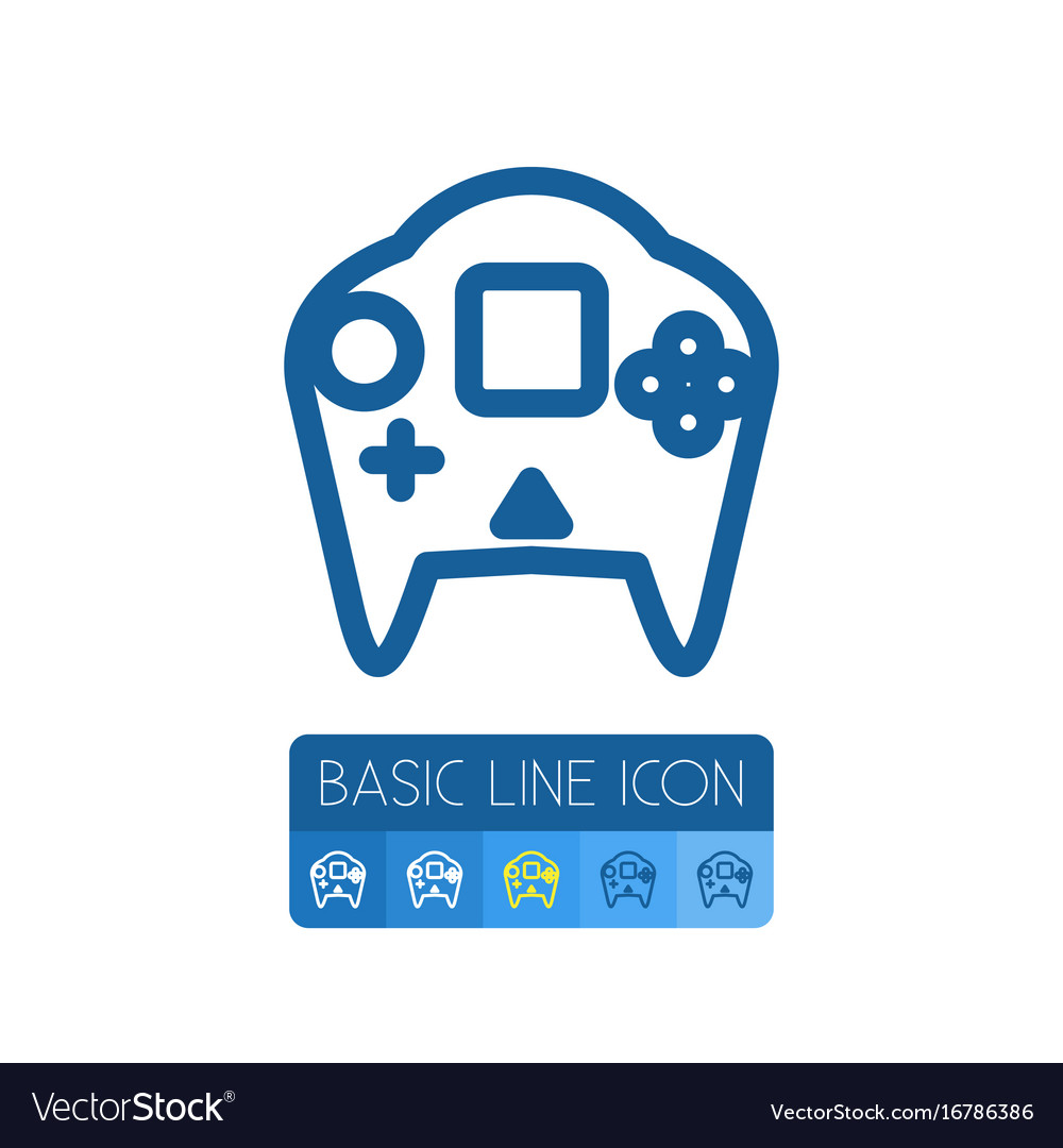 Isolated arcade outline video-game element Vector Image