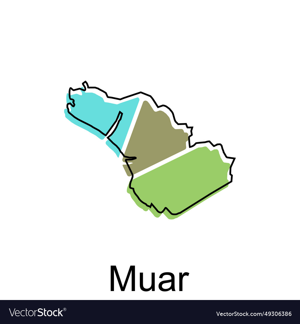 Map city of muar design template infographic Vector Image