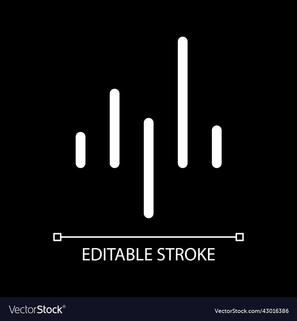 Media player equalizer white linear ui icon vector image Media player equalizer white linear ui icon