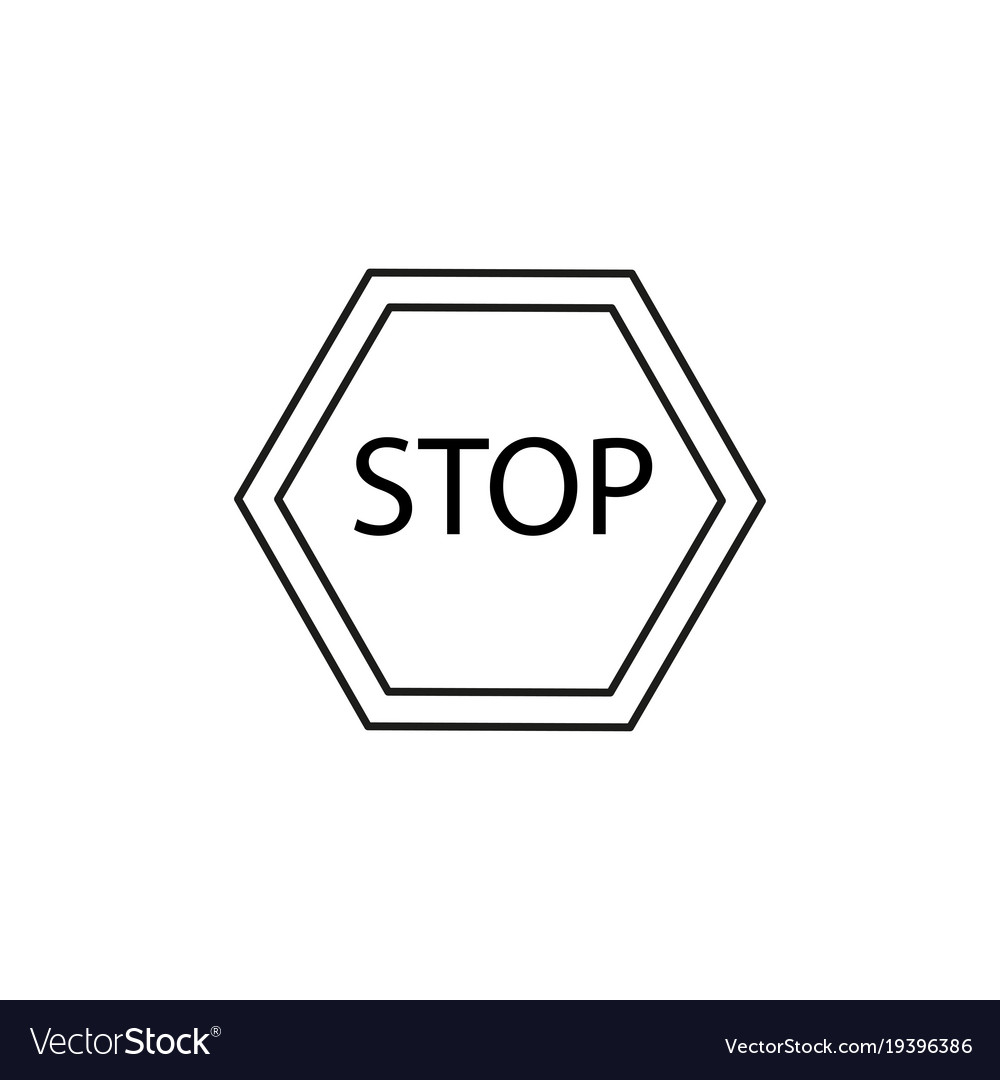 Stop road sign icon