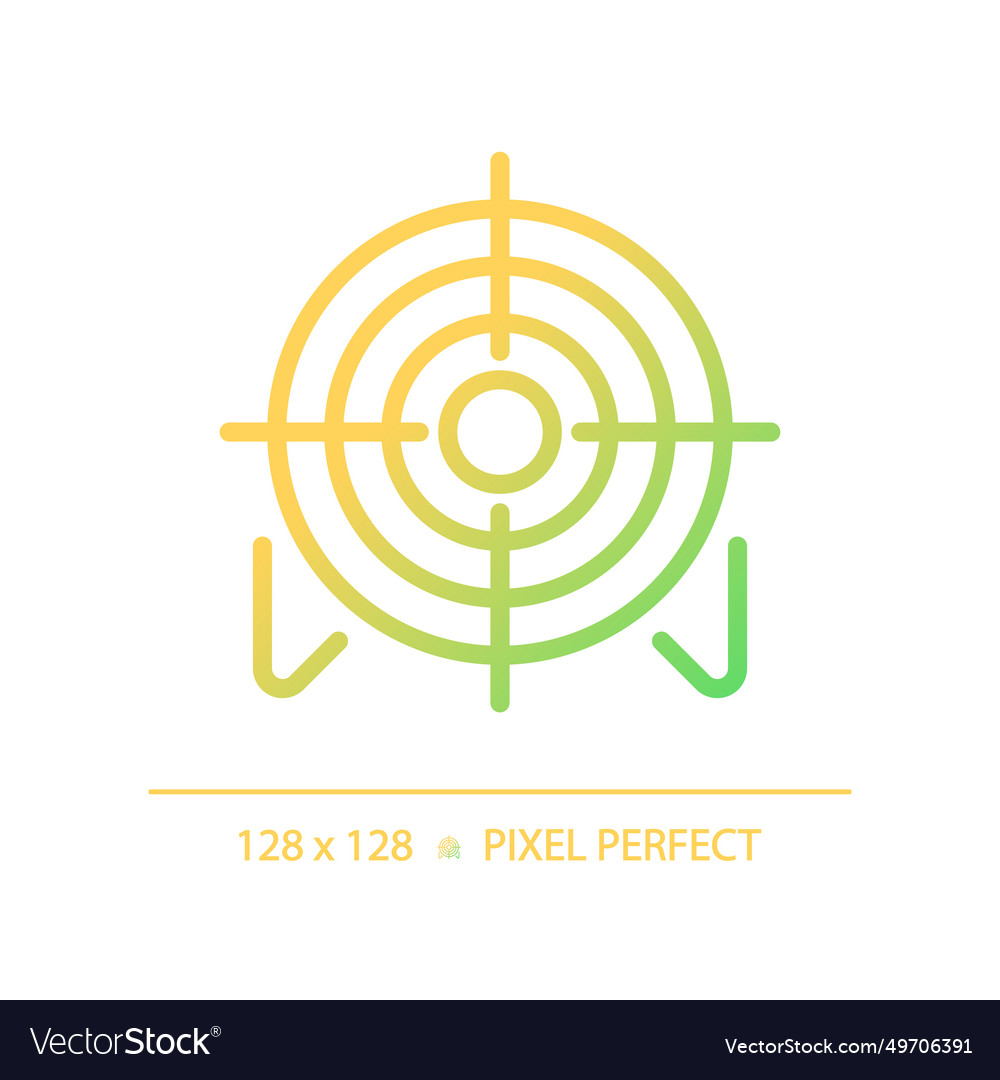 2d thin line pixel perfect simple gradient target vector image 2d thin line pixel perfect simple gradient target
