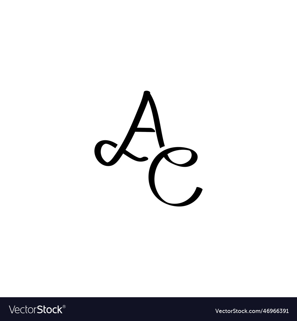 Ac monogram initial logo template design Vector Image