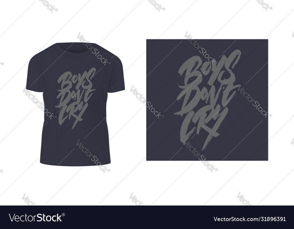 Dark clothes template with an example print
