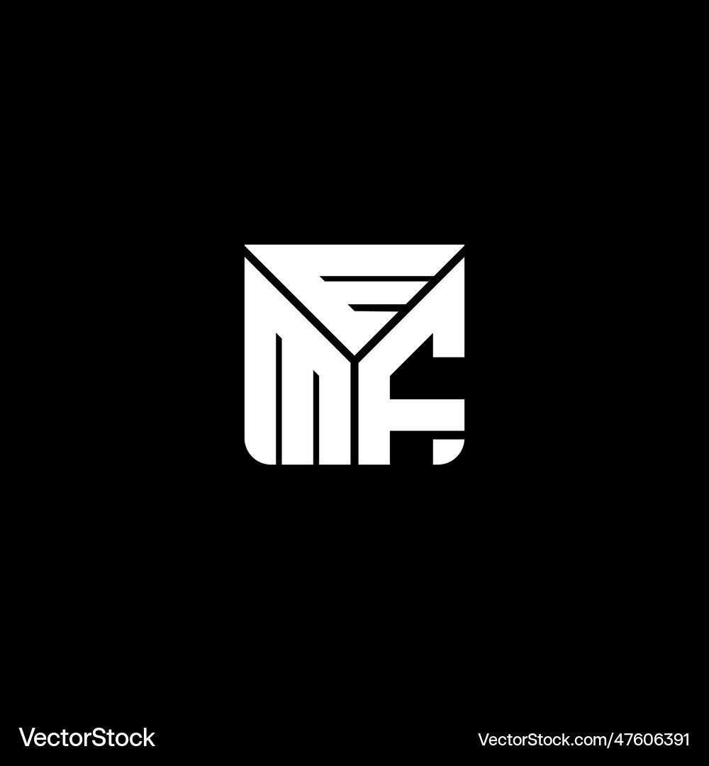 Emf letter logo creative design with graphic Vector Image