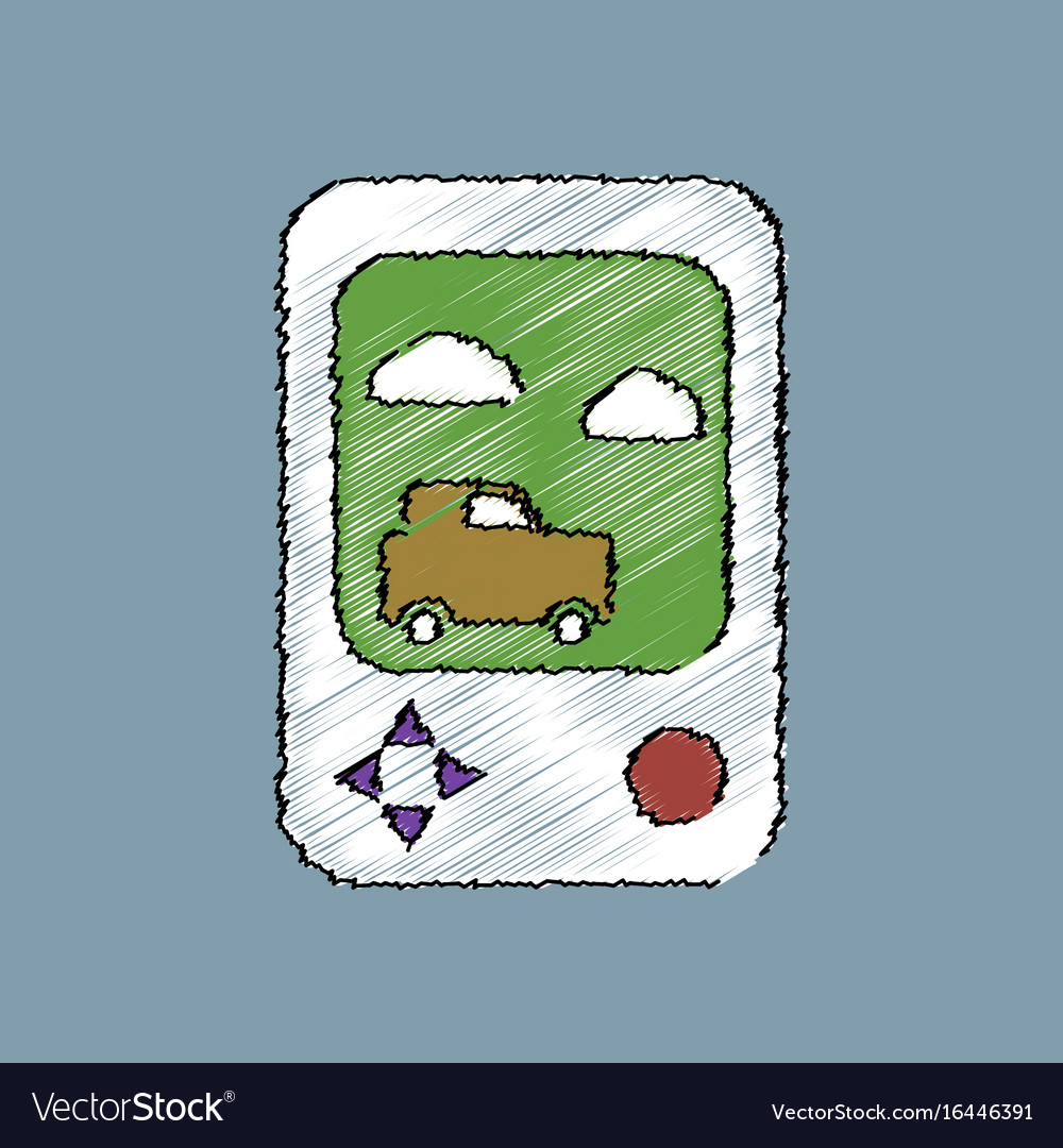 Flat shading style icon portable game