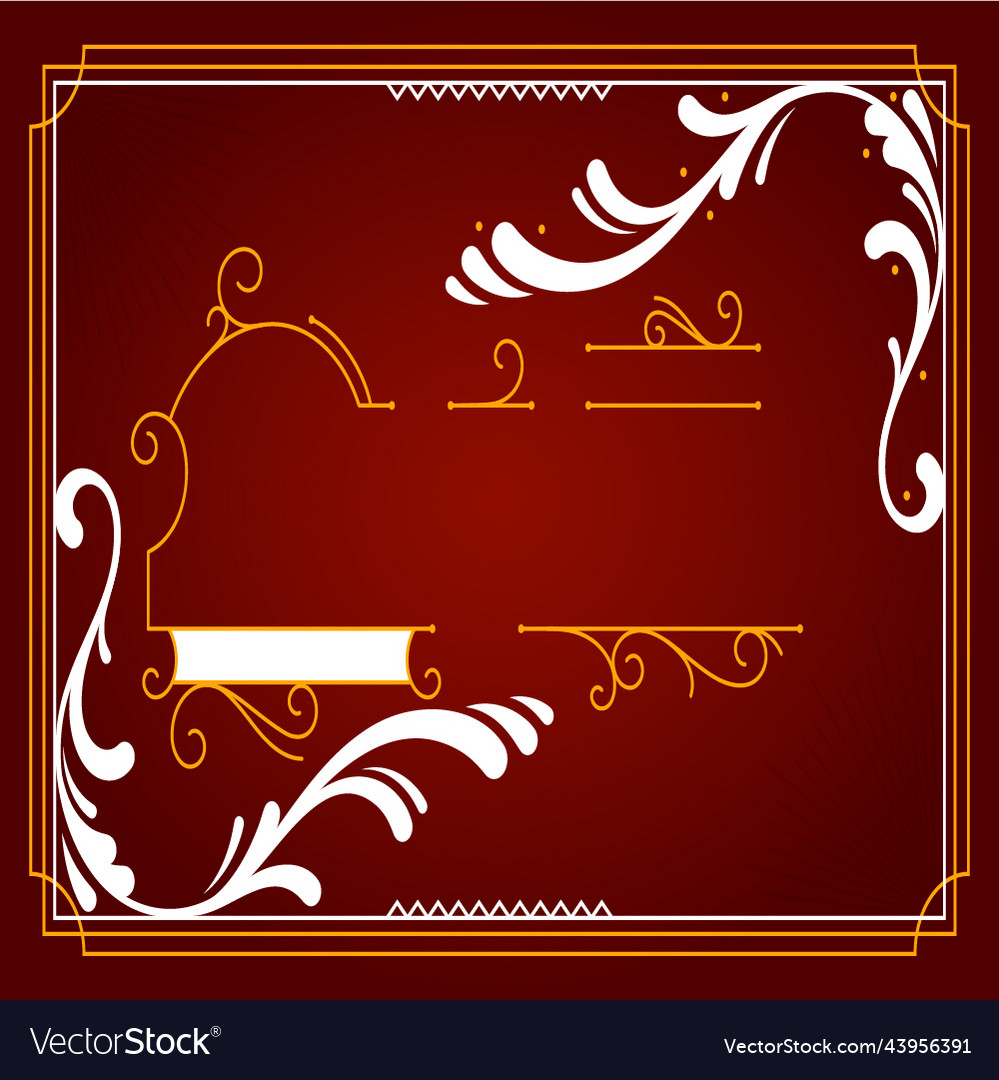 Flower frame pattern with background