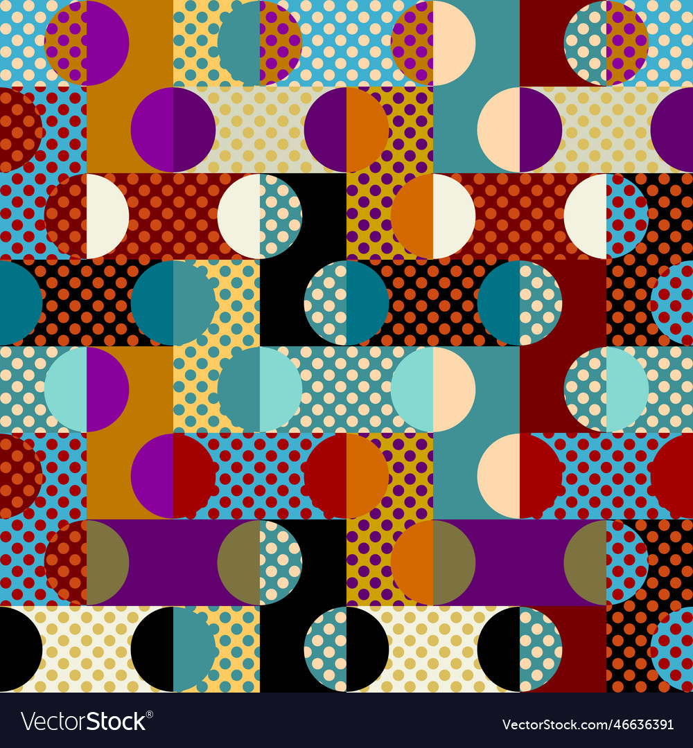 Geometric abstract pattern moire overlay style