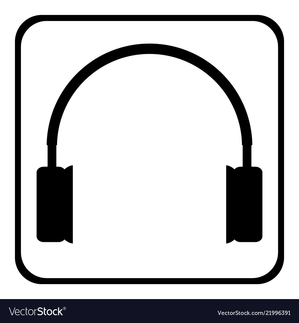 Headphones icon on white