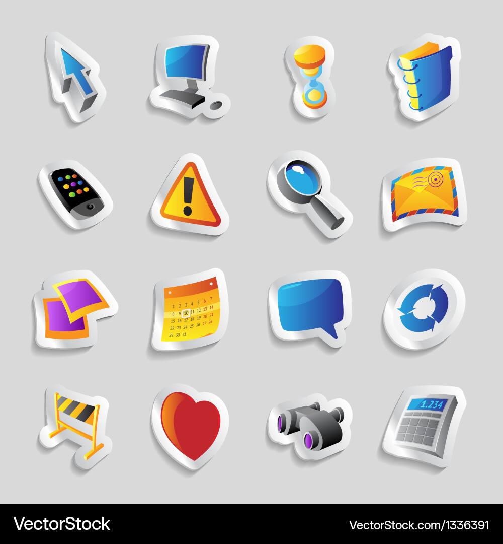 Icons for interface Royalty Free Vector Image - VectorStock