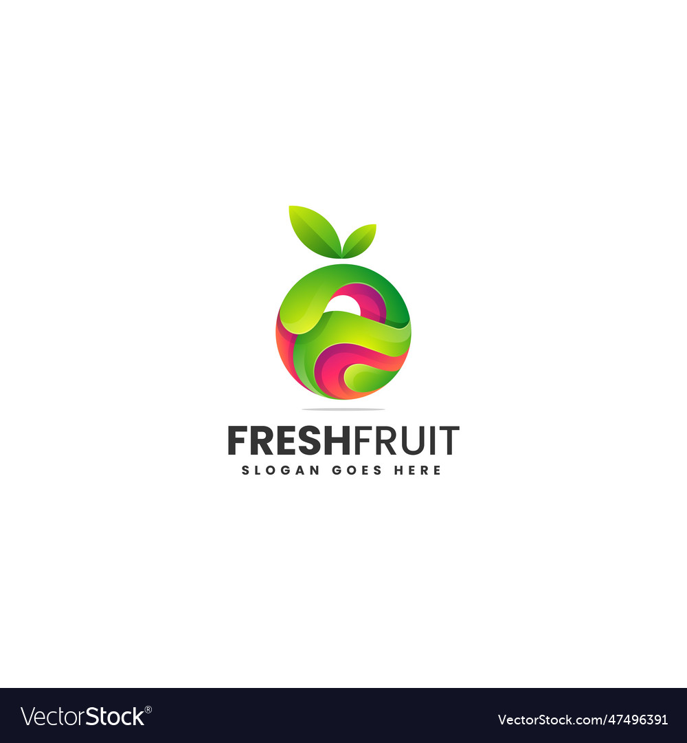 Logo frische Frucht Gradienten bunten Stil