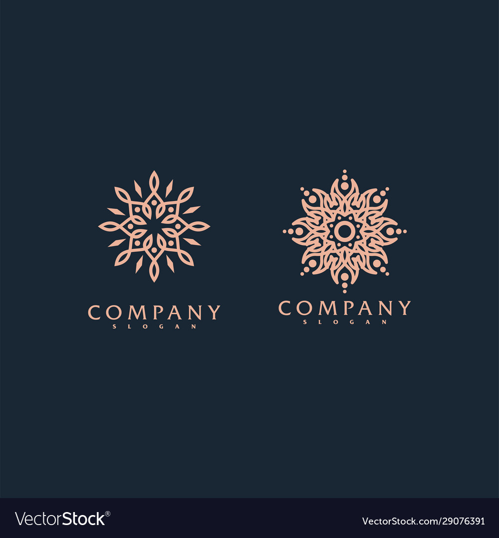 Luxury decorative ornament logo design set