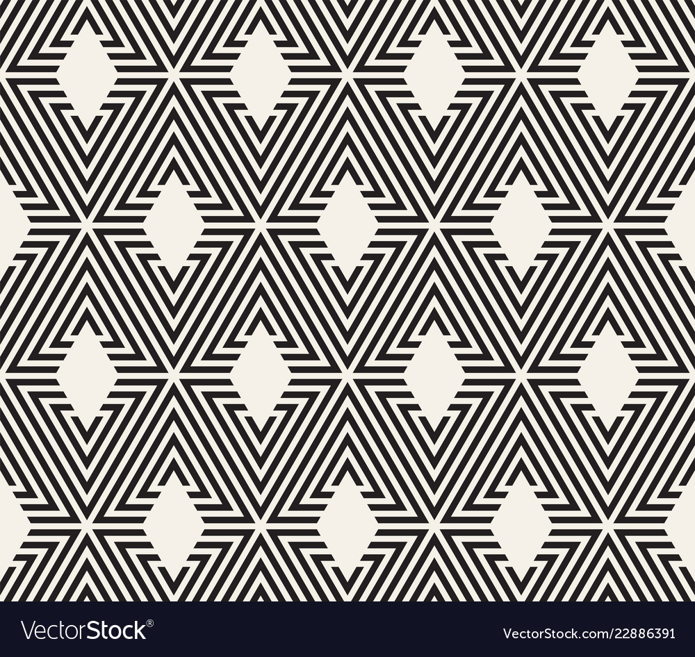 Modern Geometric Pattern - Triangles & Stripes