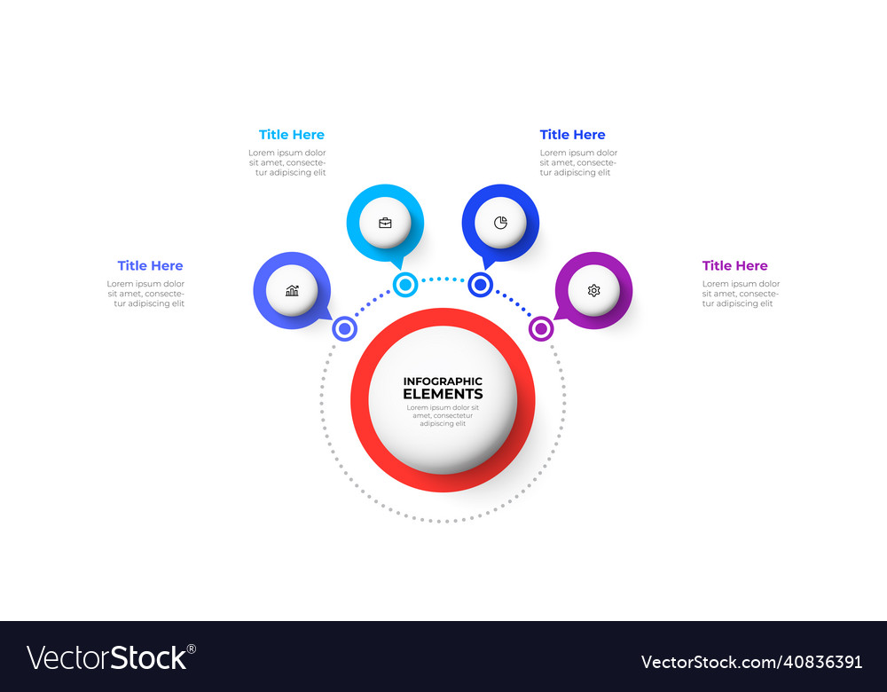 Modern infographic design template flow chart Vector Image