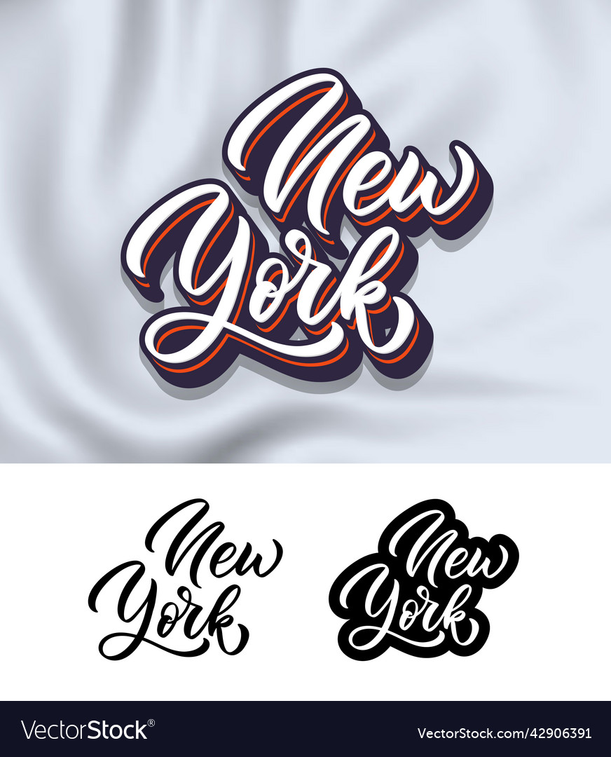 New york hand lettering design