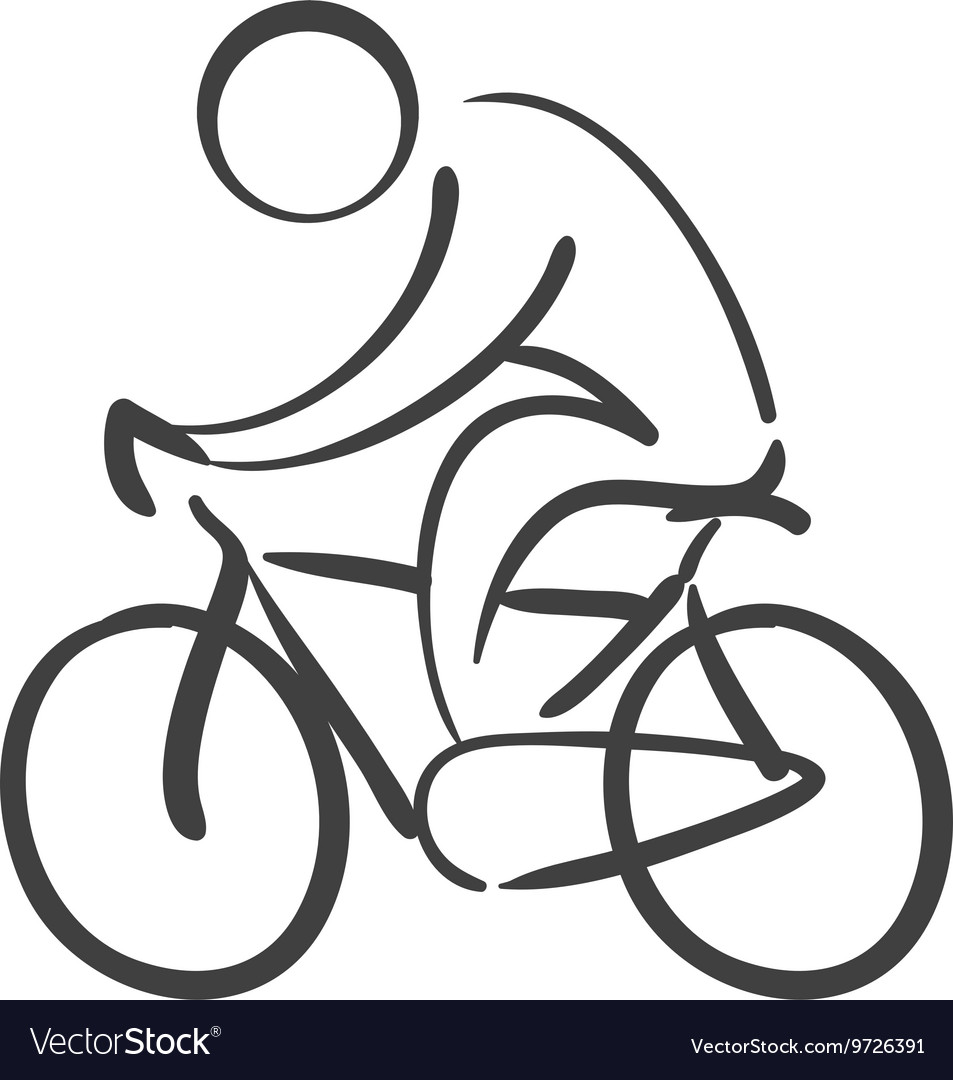 Pictograph and bike icon healthy lifestyle design