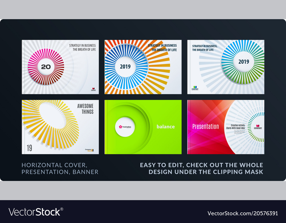 Presentation abstract set of modern