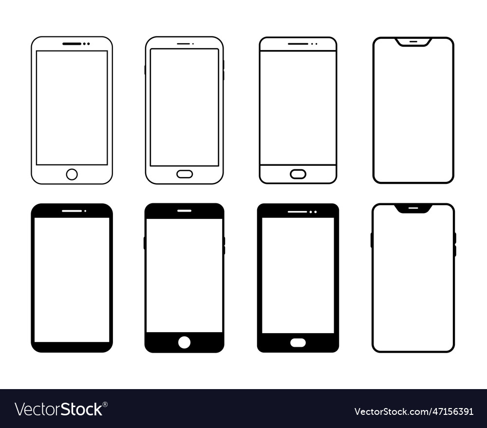 Set of smarthphone icons phone signs collection Vector Image