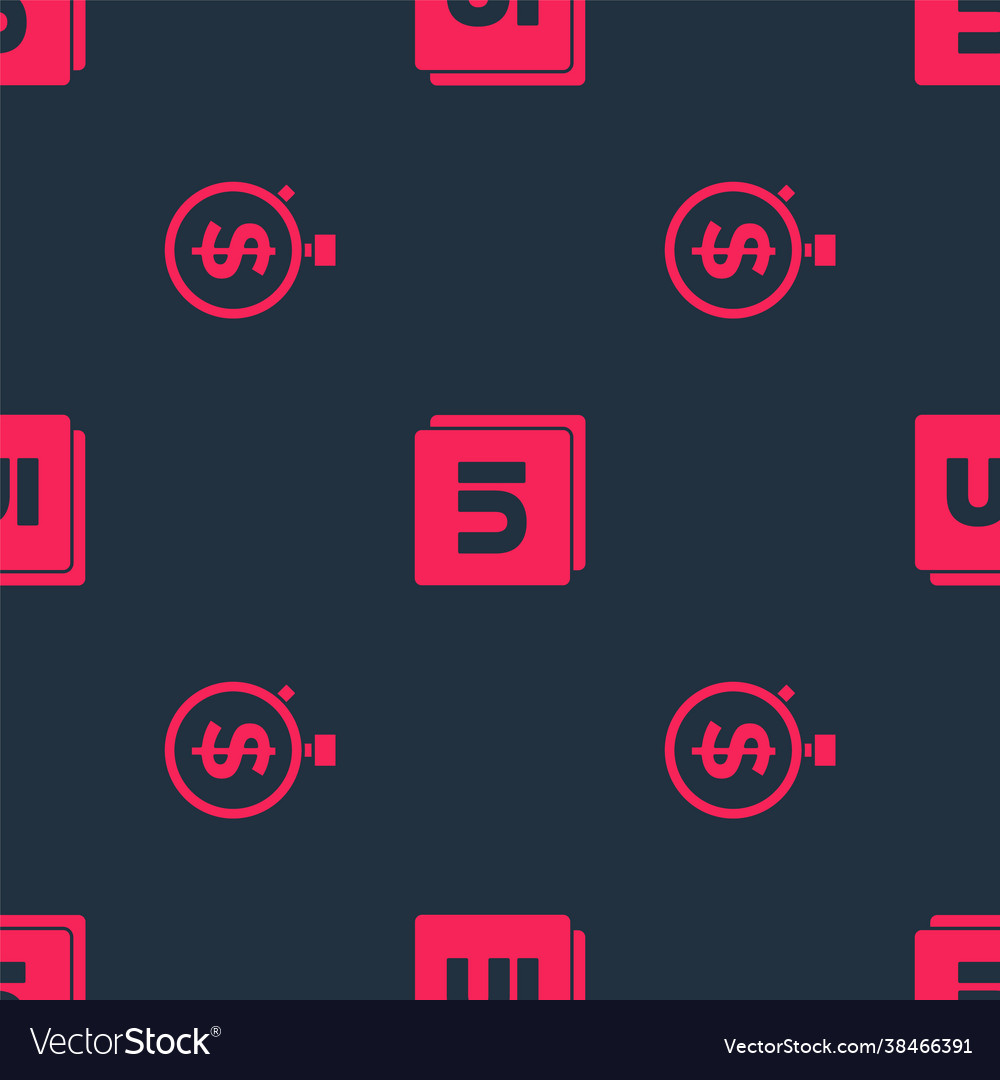 Set time is money and ui or ux design on seamless vector image Set time is money and ui or ux design on seamless