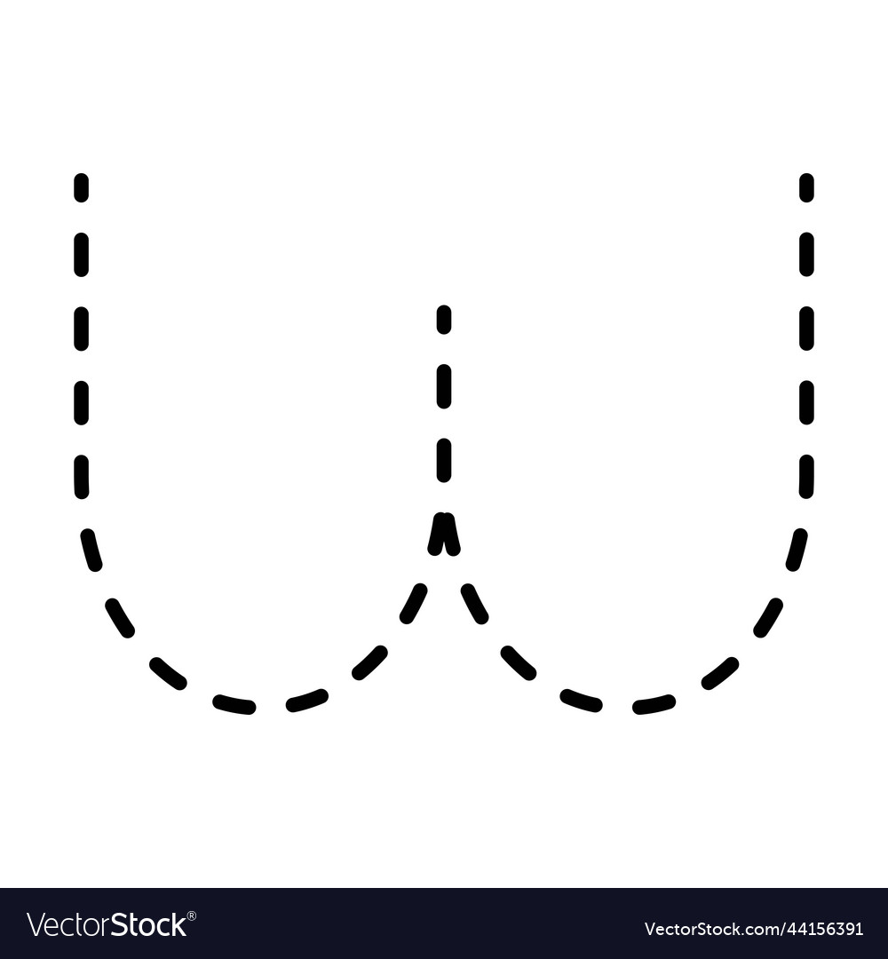 tracing-alphabet-lowercase-small-letter-w-vector-image