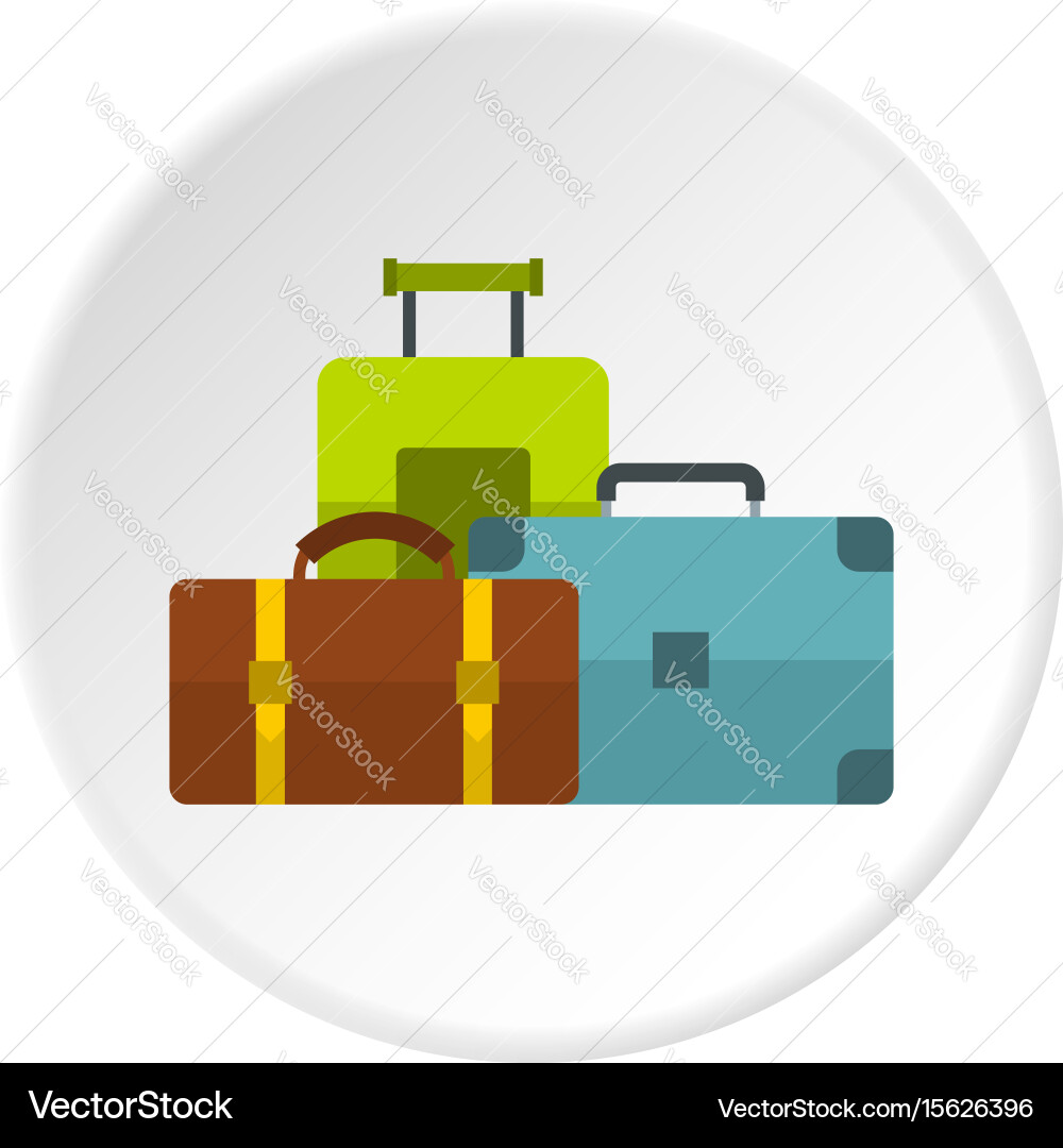 Baggage icon circle Royalty Free Vector Image - VectorStock