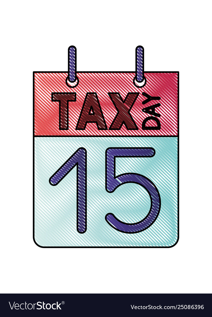 Calendar Reminder With Tax Day Royalty Free Vector Image