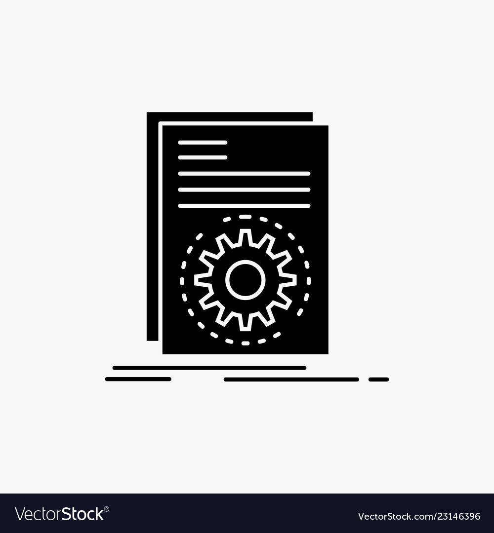 Code executable file running script glyph icon