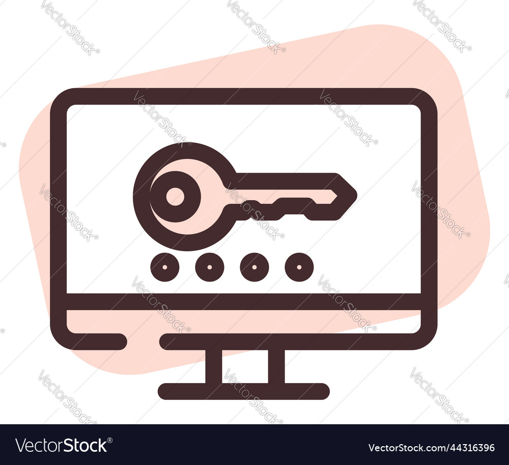 Computer password on a white background