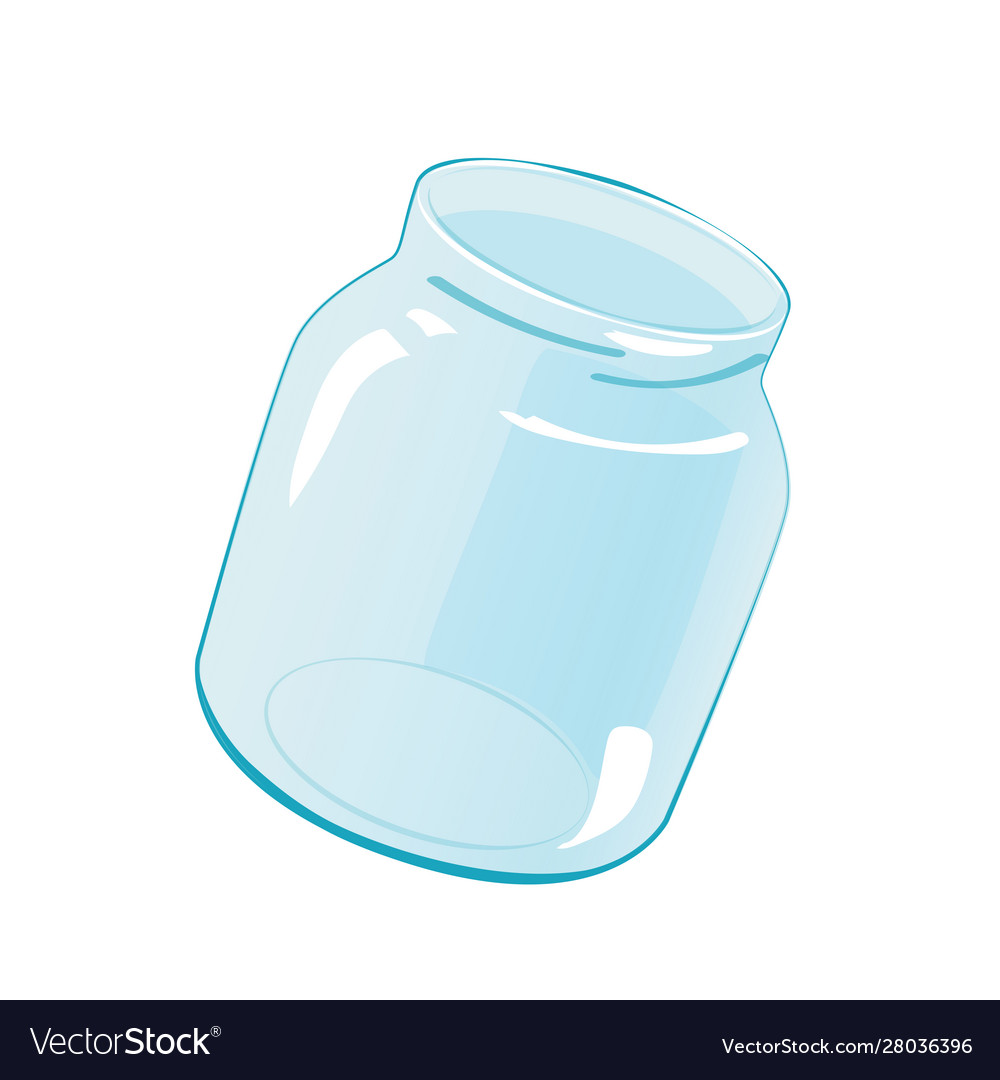 Mason Jar Opened Stock Vector