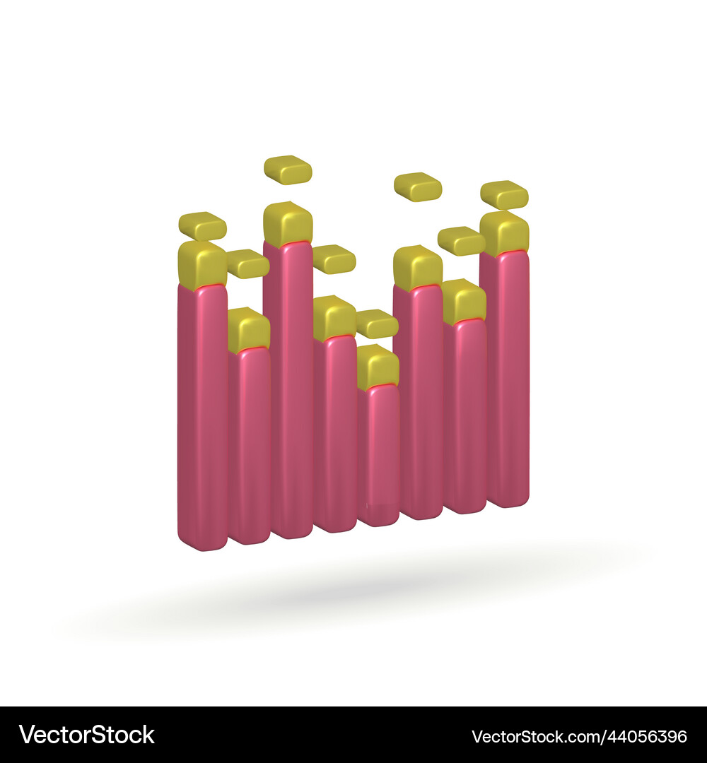 Equalizer isolated 3d icon 3d Royalty Free Vector Image