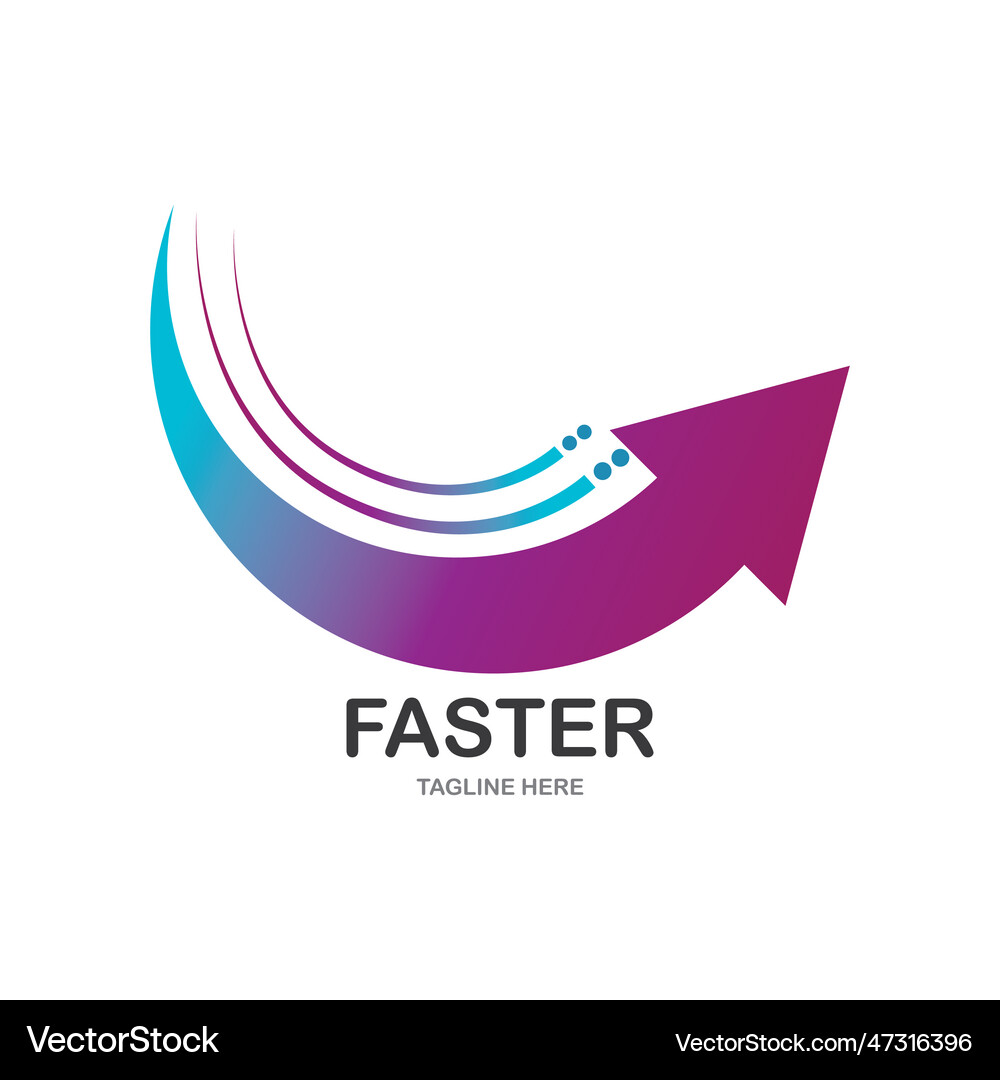 Faster logo Royalty Free Vector Image - VectorStock