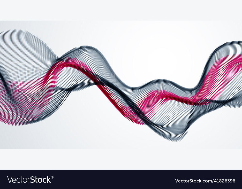 Flowing particles wave dynamic sound motion curve