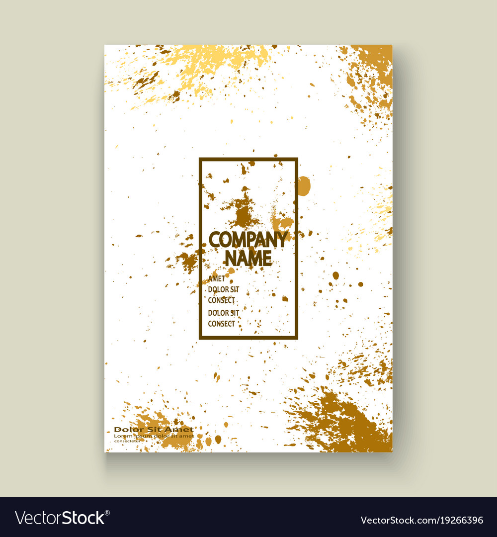 Gold explosion paint splatter artistic cover