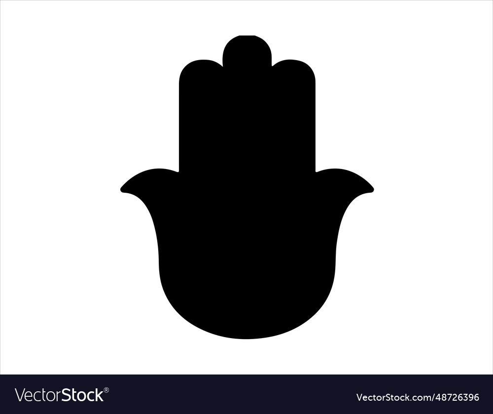 Hamsa silhouette art Royalty Free Vector Image