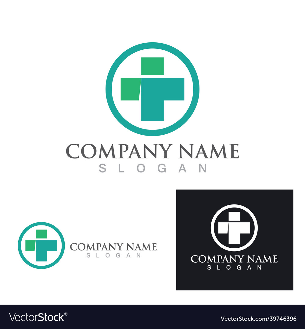 Hospital logo symbol template Royalty Free Vector Image