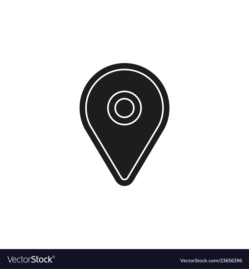 Map pointer pin icon - arrow compass