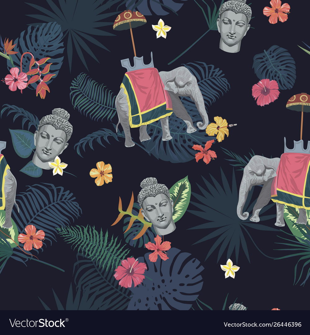 Nahtlose exotische Stil Muster mit Buddha