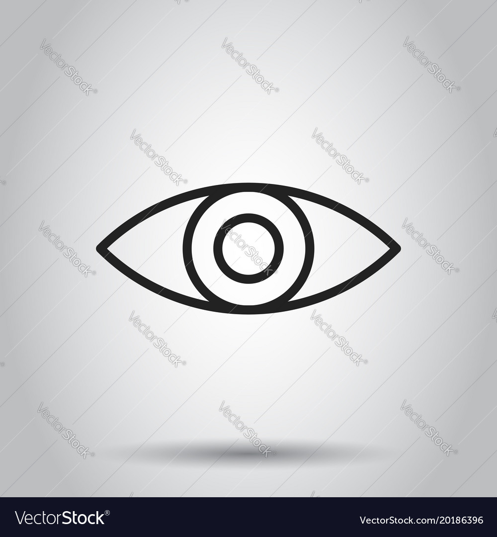 Simple eye icon on isolated background business Vector Image